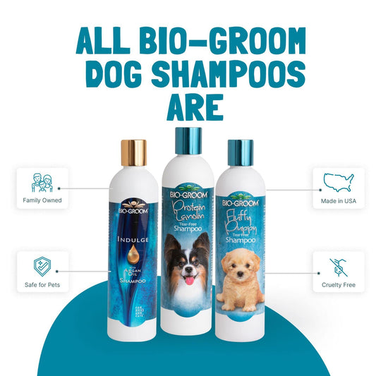 Bio-Groom Protein Lanolin Dog Shampoo - Tear-Free Pet Shampoo, Dog Bathing Supplies, Puppy Wash, Cat & Dog Grooming Supplies, Cruelty-Free, Made in USA, Tearless Dog Products - 32 fl oz 1-Pack