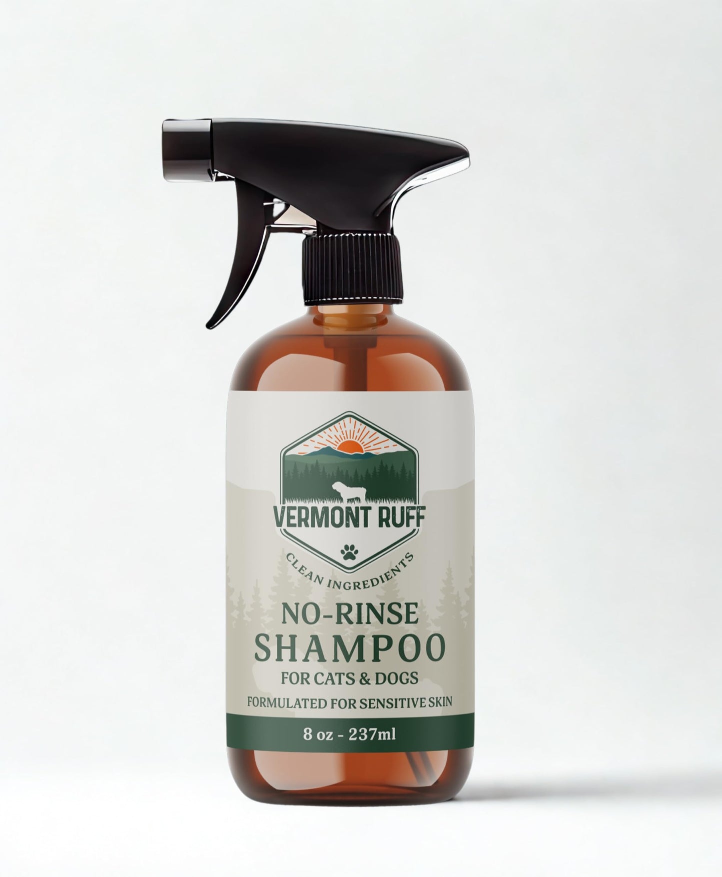 Waterless Shampoo for Cats & Dogs – Unscented, No-Rinse Formula for Ultra-Sensitive Skin – Gentle, Soothing & Moisturizing