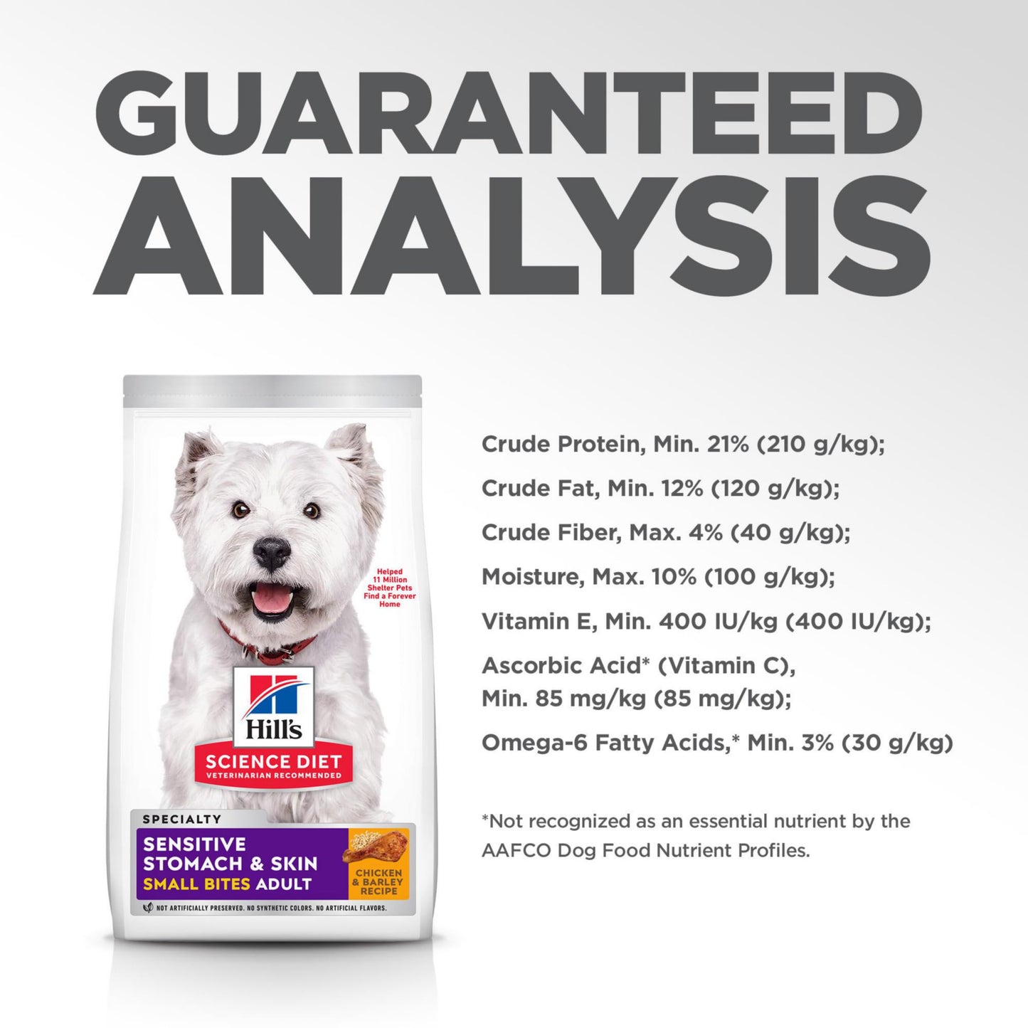 Hill's Science Diet Sensitive Stomach & Skin, Adult 1-6, Stomach & Skin Sensitivity Support, Small Kibble, Dry Dog Food, Chicken Recipe, 4 lb Bag
