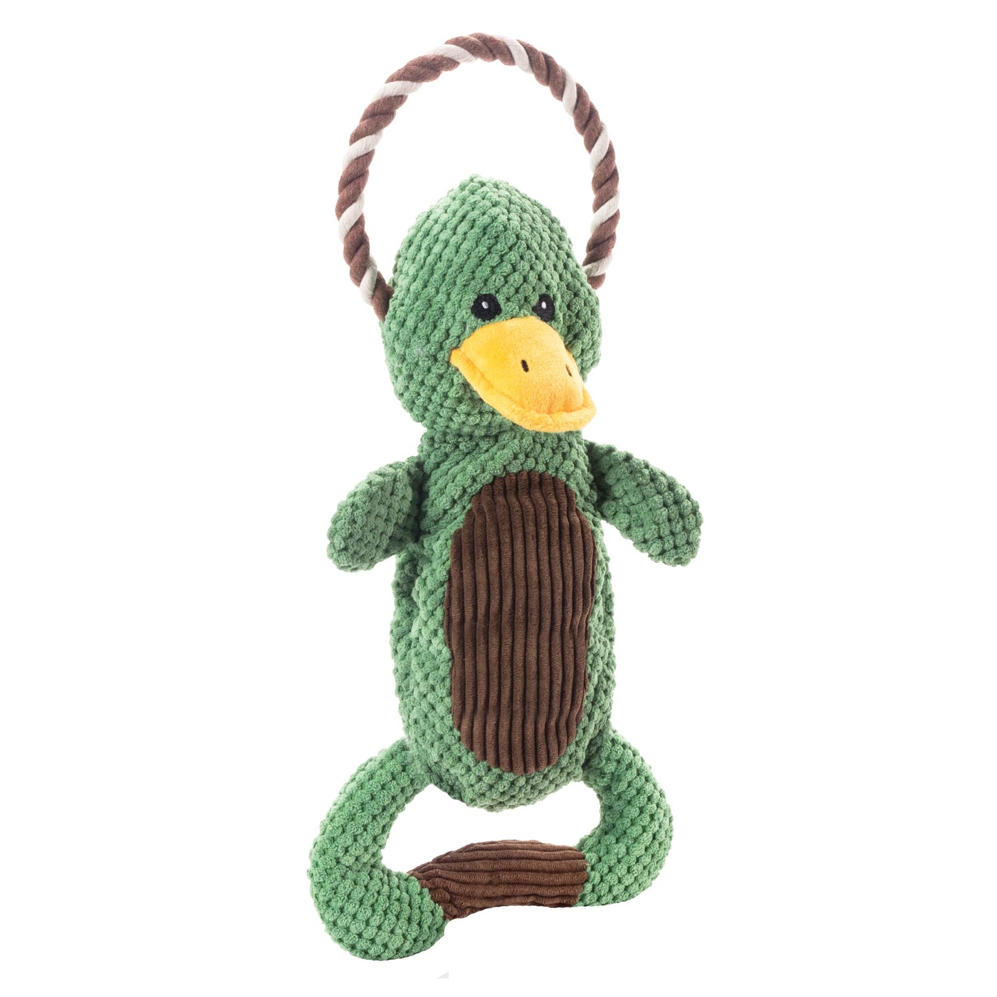 Outward Hound Scrunch Bunch Duck Interactive Plush Squeaky Dog Tug Toy