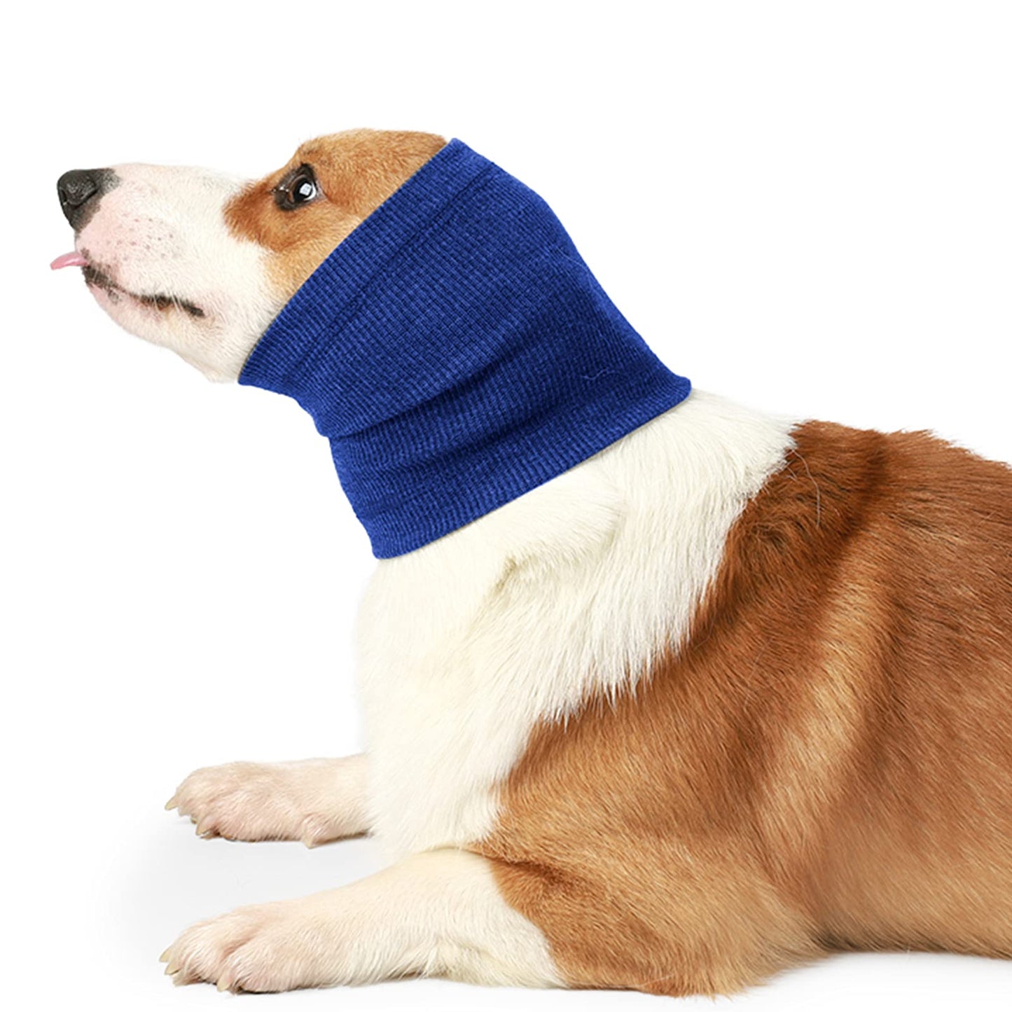 Nanaki Dog Calming Hoodie Quiet Head Cover Sleeves-Ear Covers Hood for Noise Bath, The Grooming and Force Drying Head Protection for Anxiety Relief and Calming Dog Neck and Ear Warmer, Fireworks 1Pack