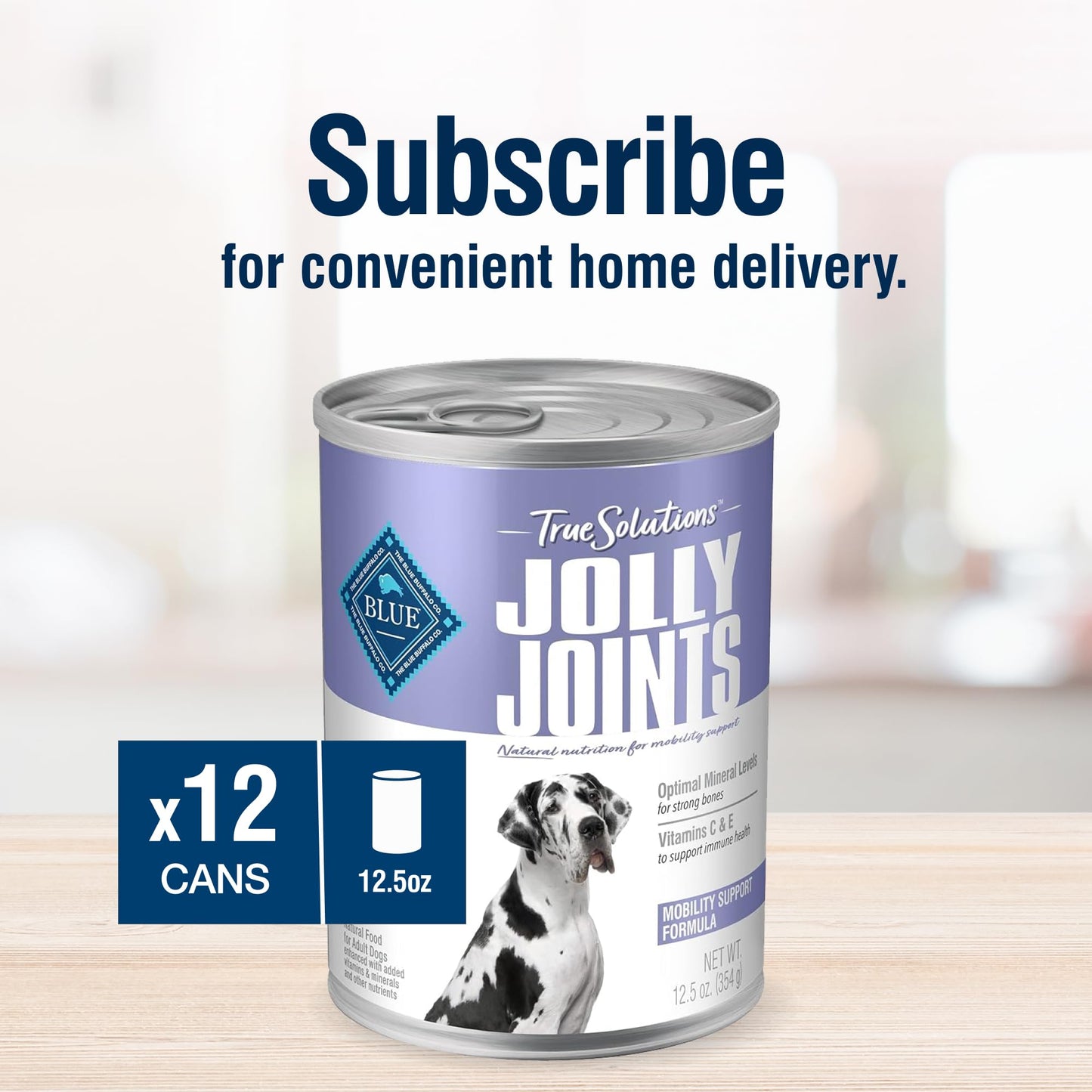 Blue Buffalo True Solutions Mobility Care Wet Dog Food for Adult Dogs, Made with Natural Ingredients, Chicken, 12.5-oz. cans (12 Count)