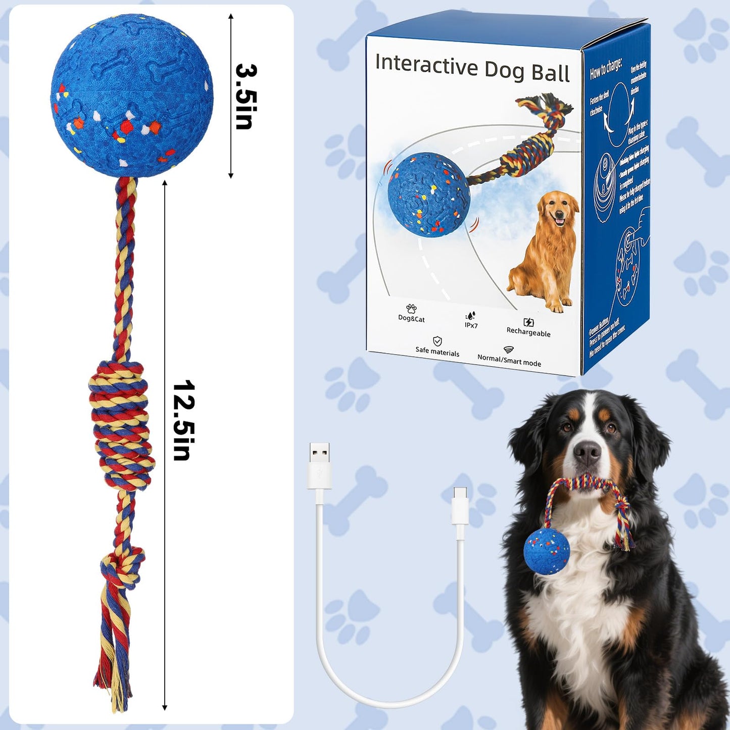 petizer Dog Toys for Aggressive Chewers, Dog Teething Chew Toy, Tough Rubber Nylon Chew Toy,IndestructibleToy for Medium & Large Breeds,Red and Blue Alligator