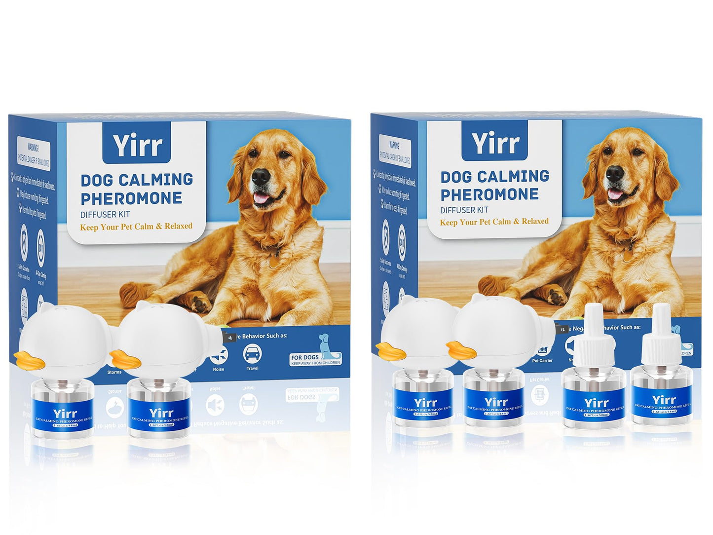 Yirr Dog Calming Diffuser, Dog Pheromones Calming Diffuser, Relaxing Pheromone for Dogs Relief Stress Anxiety Reduce Aggression Barking, Help Train Dog to Pee