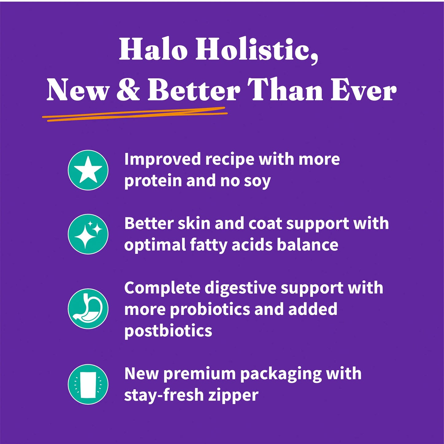 Halo Holistic Vegan Dog Food, Plant-Based Recipe with Kelp, Dry Dog Food, Complete Digestive Health, Kibble for Adult Dogs, 3.5 lb Bag