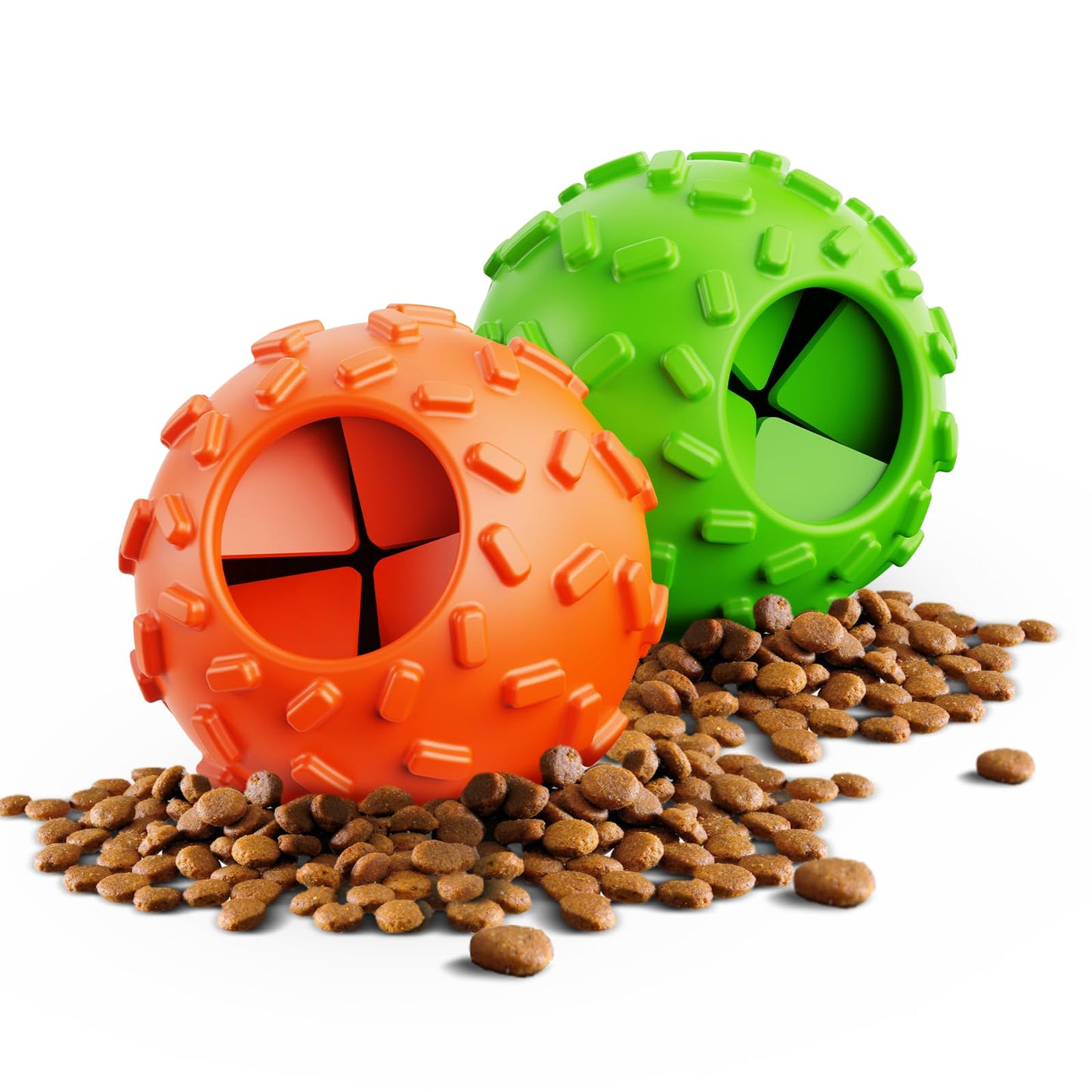 ZHIERDE Dog Puzzle Toy 2 Pack – Cognitive Dog Treat Toy,Interactive Dog Toys for Treat Dispensing, Slow Feeder for Mental Stimulation & Anxiety Relief, Puppy Training Toy, Natural Rubber