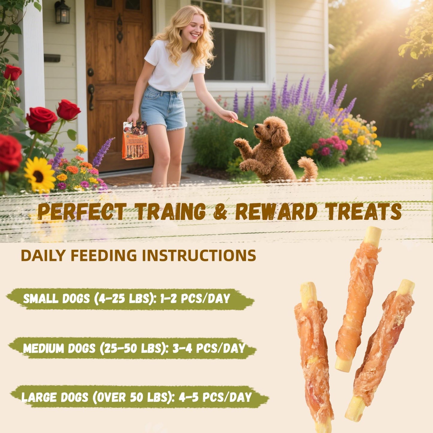 Furmate Chicken Jerky Wrapped Pumpkin Biscuits Treats for Dogs,Low Fat Rawhide Free Healthy Chewy Dog Training Treats,High Fiber Pumpkin Biscuits Dog Snacks for Small Medium Large Dogs 10.58 oz