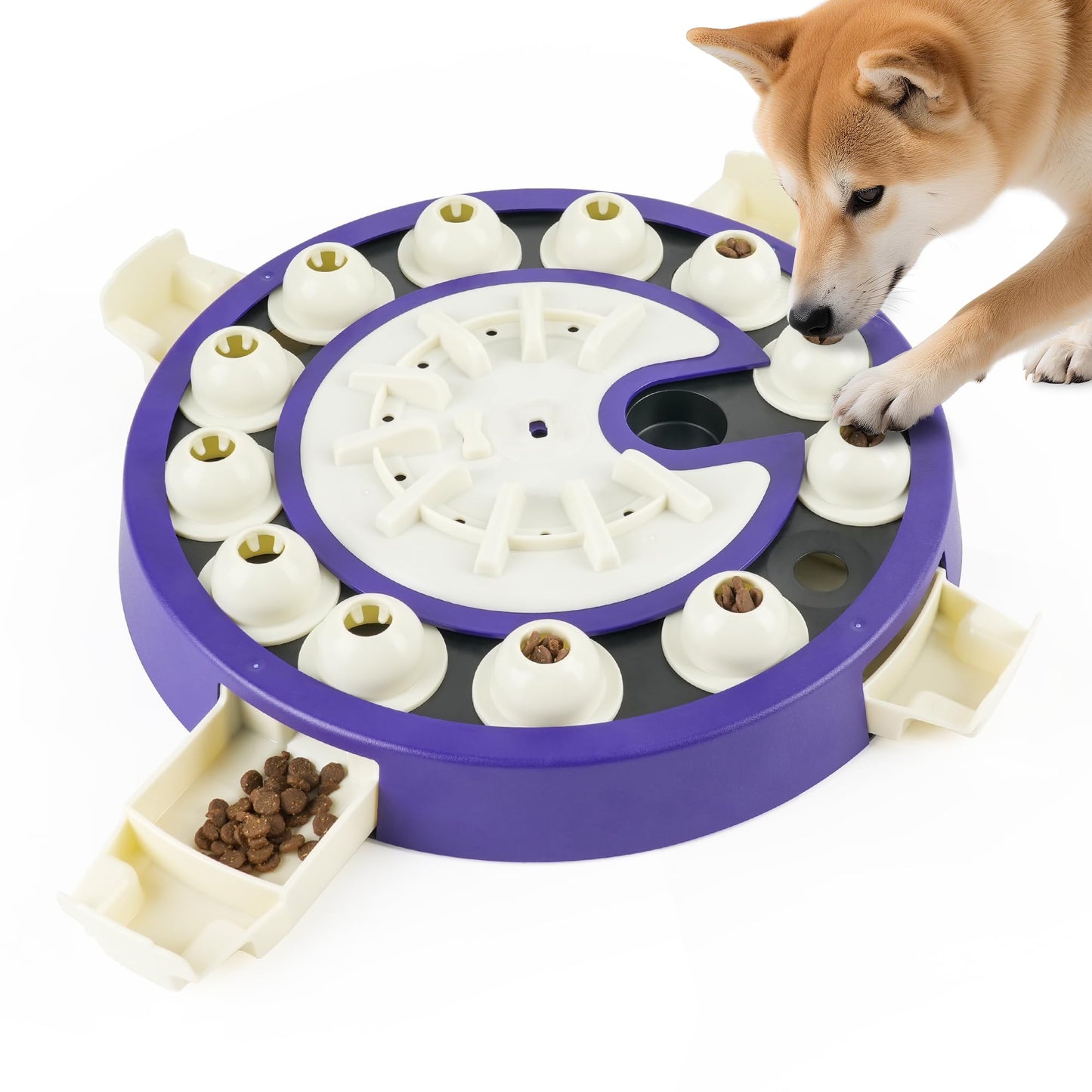 Dog Puzzle Toys 3 Levels, Interactive Cognitive Toy for Smart Dogs, Food Puzzles Game for IQ Training Brain Mental Stimulation, Slow Feeder Treat Dispenser for Large Medium Small Dogs