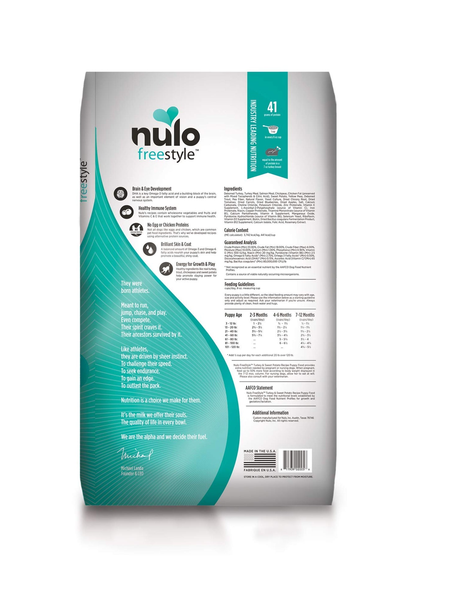 Nulo Freestyle Dry Puppy Food - Grain Free Kibble Recipe with DHA for Brain Development, Available for Large Breed Puppies