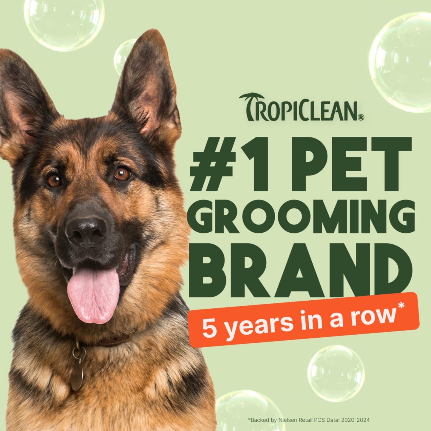 TropiClean No Rinse Waterless Dog Shampoo | Detangling & Deodorizing Dry Shampoo for Smelly Pets | Moisturizes Dry Skin | USA Made | Papaya Scent | 7.4oz