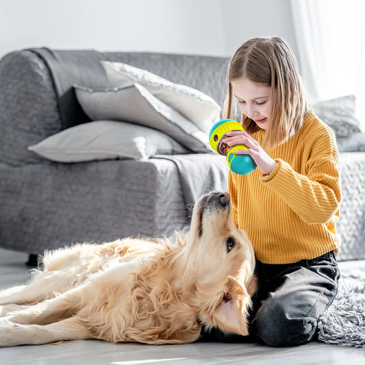 YECERCAN Dog Treat Toy, Interactive Treat Dispensing Dog Toys, Adjustable and Durable Dog Puzzle Toy for Small/Medium/Large Breed Dogs to Keep Them Busy (Green)