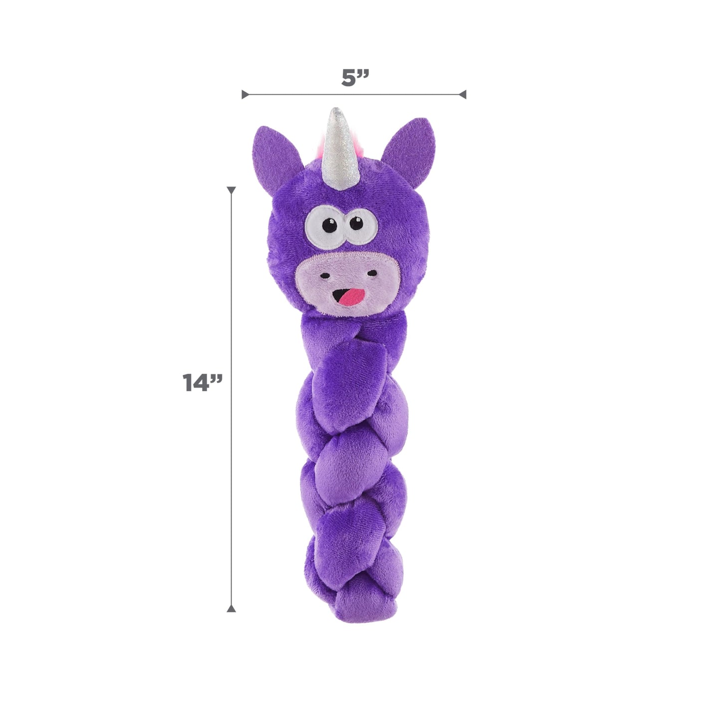Outward Hound by Nina Ottosson Twistiez Interactive Plush Dog Treat Puzzle, Unicorn, Purple