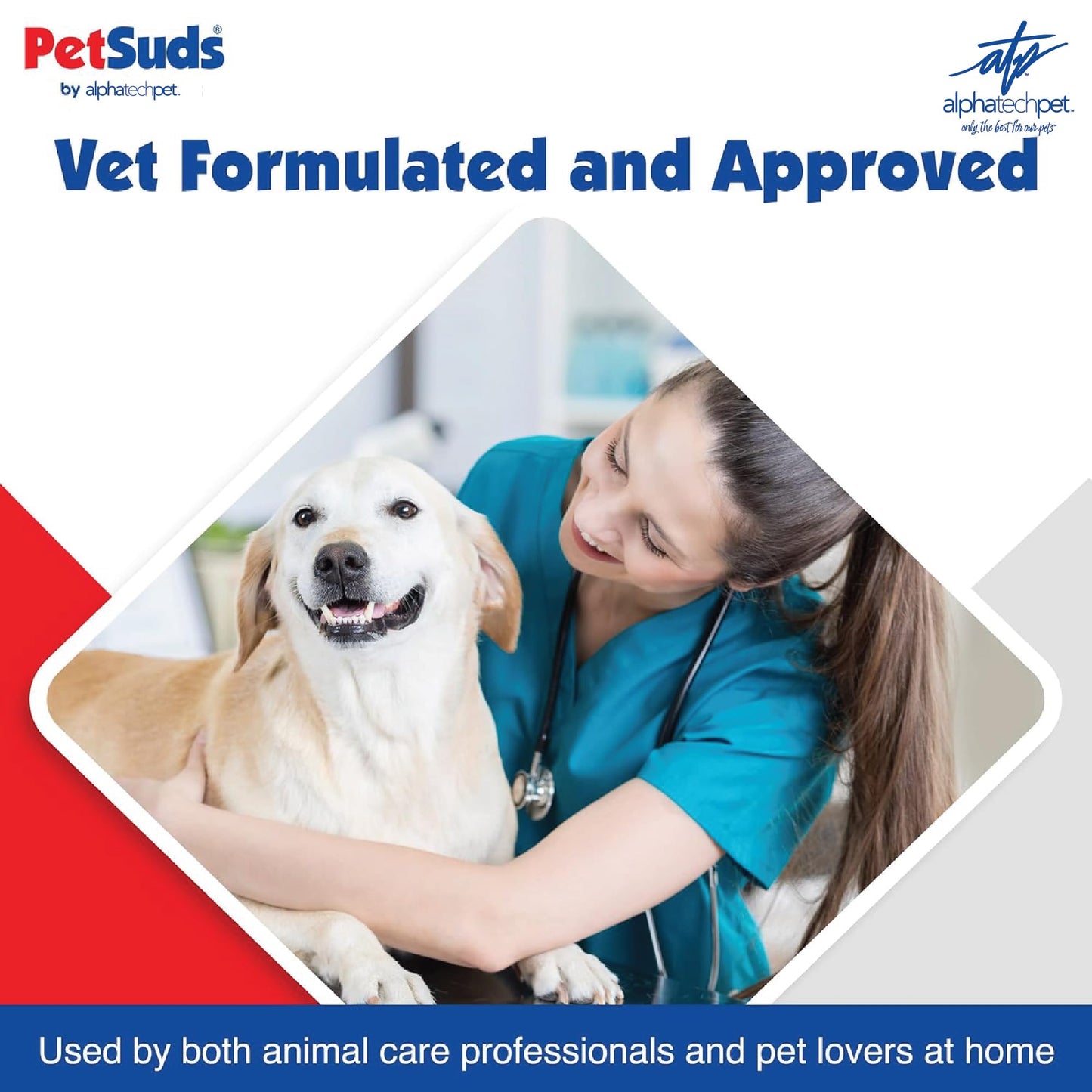 PetSuds Probiotic Dog Shampoo and Conditioner - Helps with Hotspots, and Dry, Oily Skin - Hypoallergenic and Sulfate Free Pet Shampoo - Lavender, 16 Oz. by Alpha Tech Pet