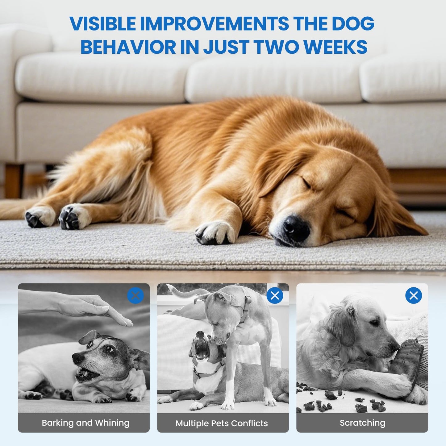 Yirr Dog Calming Diffuser, 6 in 1 Puppy Pheromones Calming Diffuser, Relaxing Pheromone for Dogs Relief Stress Anxiety Fighting Scratching Barking, Help Train Dog to Pee, 3 Diffuser 3 Refill(48ml)