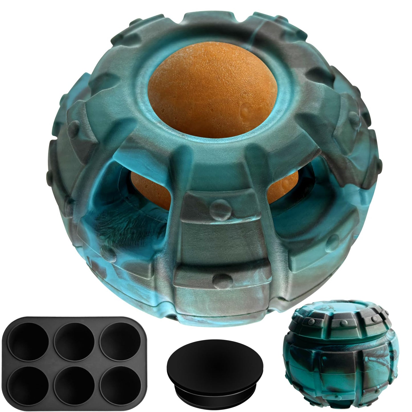 Yipetor Frozen Treat Dispensing Dog Toy - Large Chew Toy, Freezable Fillable Rubber, Reduces Anxiety, Easy to Clean, Interactive Puzzle (Large)