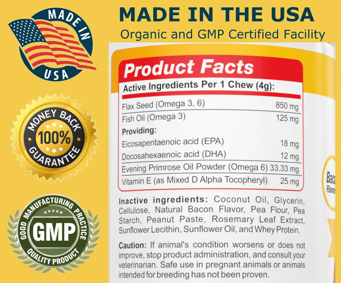 Dog Skin and Coat and Probiotics for Dogs Joint Digestive Bundle - Omega 3 for Dogs Itchy Skin Relief for Dry Skin, Hot Spots and Shedding, Eliminates Joint Pain, Gas and Diarrhea Elimination