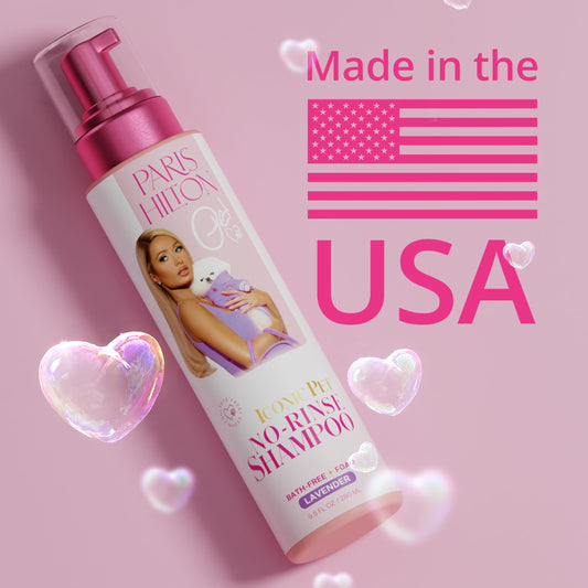 Paris Hilton Pet Iconic Lavender Scent No-Rinse Dog Shampoo, Waterless Dog Wash, Hypoallergenic, 280ml – Quick Clean for Dogs, Easy Grooming, No Rinse Needed