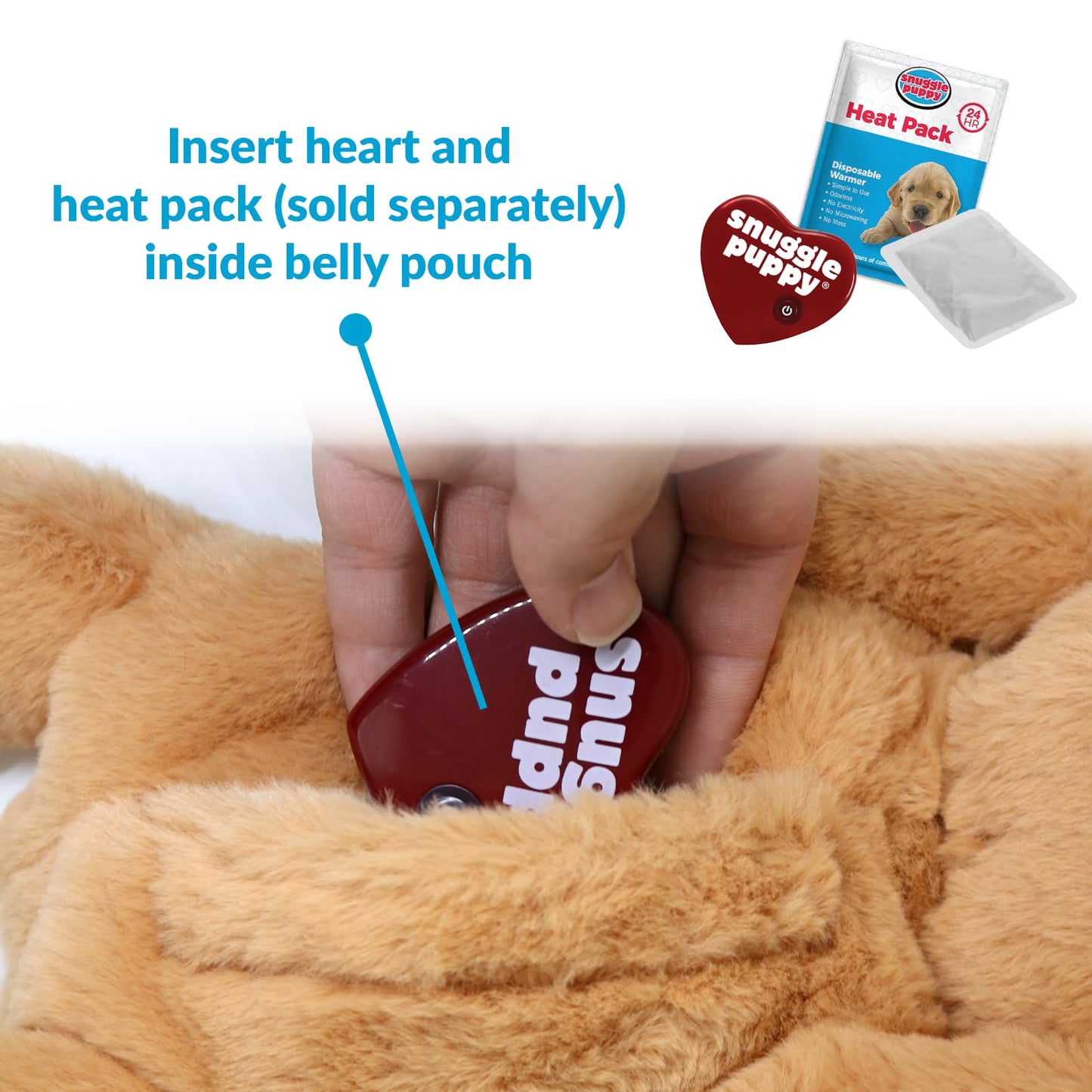 Original Snuggle Puppy Toys for Small Breeds - Heartbeat Puppy for Dogs - Pet Anxiety Relief and Calming Aid - Comfort Dog Toys for Behavioral Training