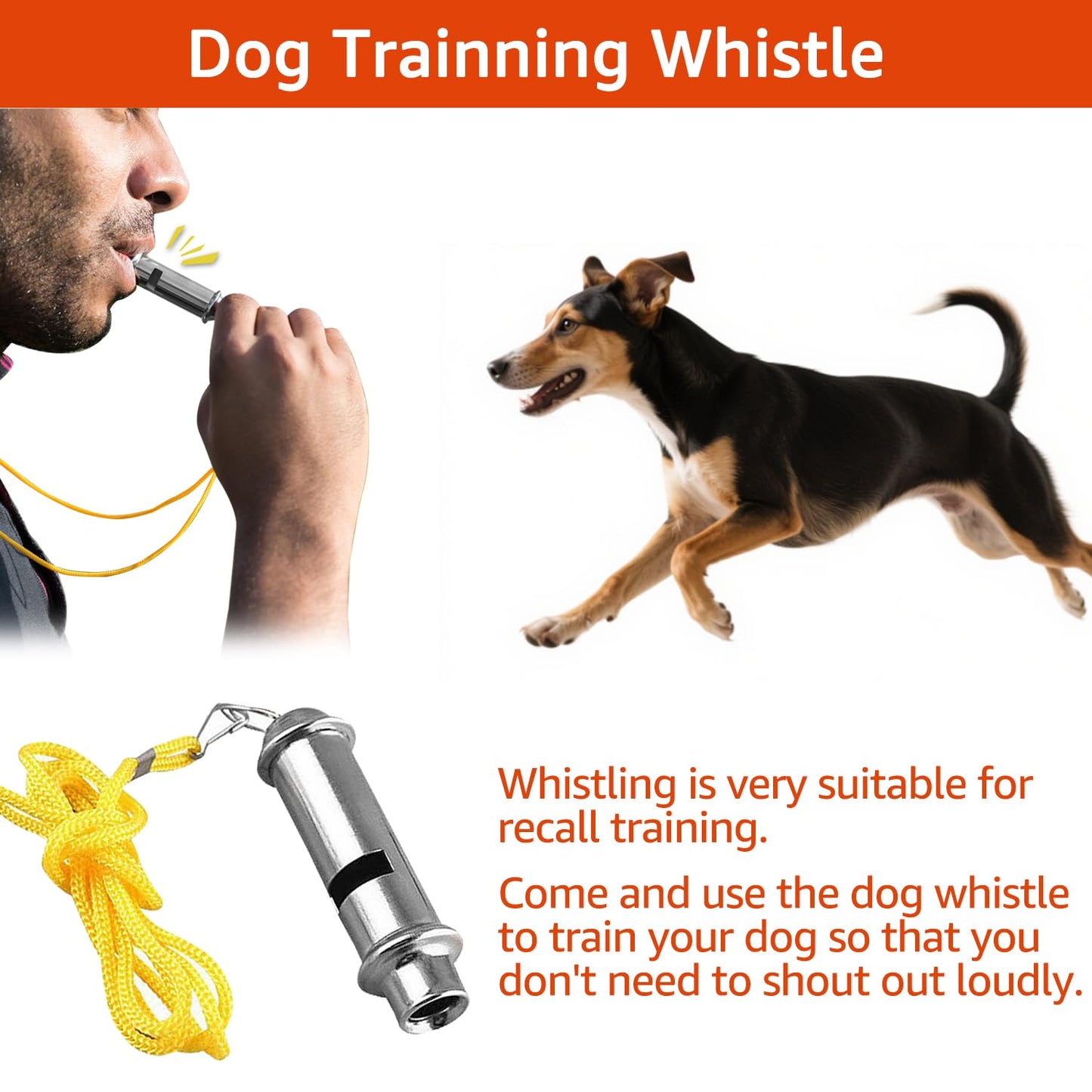 3Pack Set - Dog Clicker for Training, Retractable Target Stick, Whistle for Lure Course, Agility Equipment Tools for Dog Trainer, Cat Toilet Trainer Kit, Accessory for Pet Puppy Kitten Behavior Aids