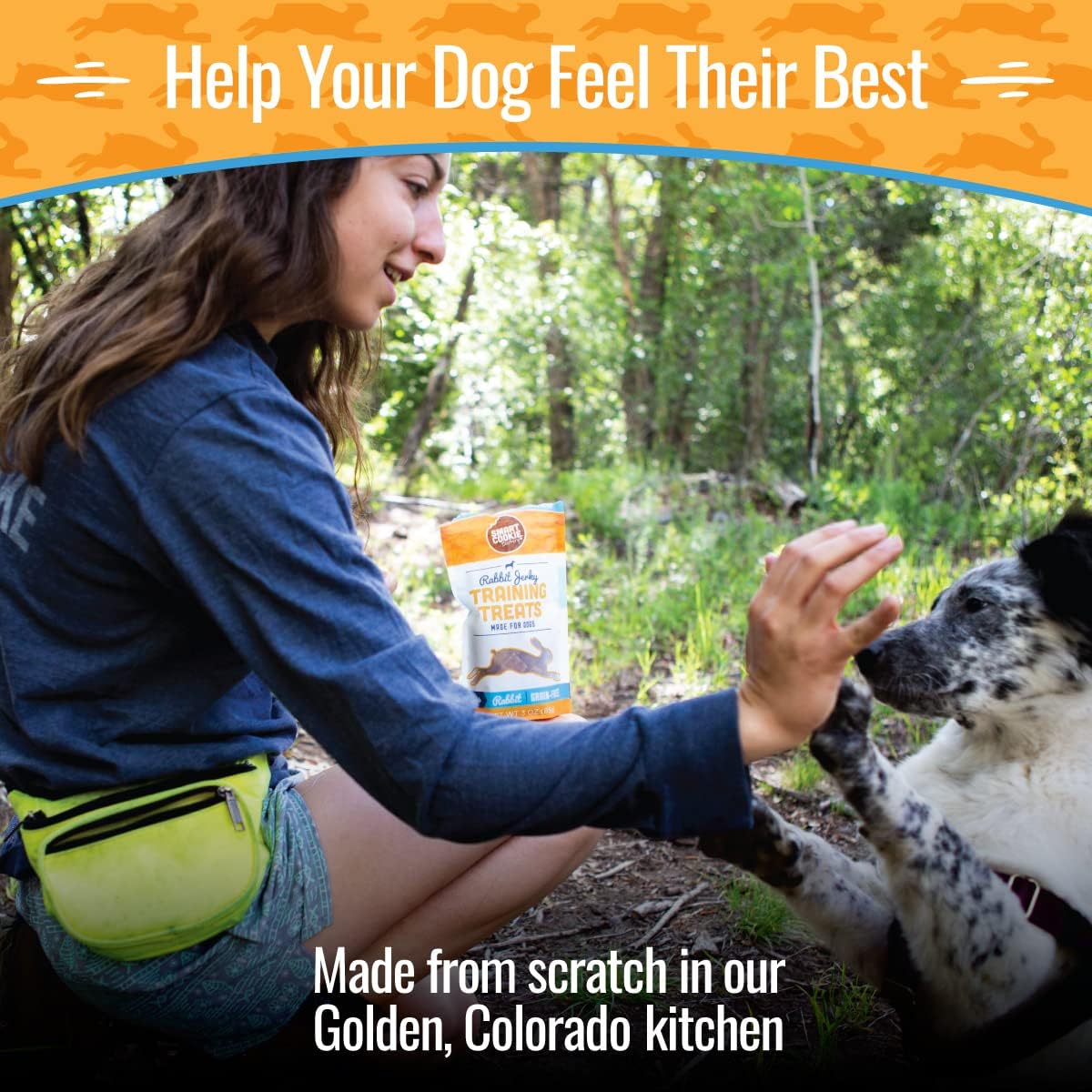 Smart Cookie Single Ingredient Rabbit Jerky Dog Treats - Bite Size Training Treats for Dogs and Puppies with Allergies and Sensitive Stomachs - Dehydrated, 100% Meat, Made in USA - 3oz, Pack of 1