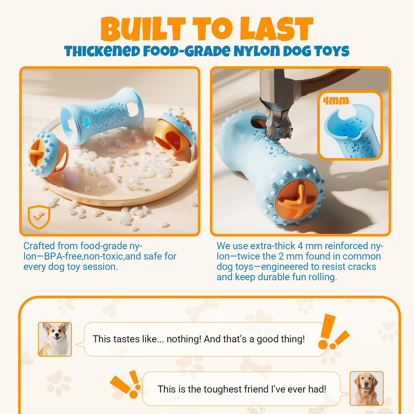 FOXMM Interactive Treat Dispensing Dog Toys – Adjustable Puzzle Toy to Keep Dogs Busy, Mental Stimulation, Cognitive Fun and Boredom Buster for Puppy Teething, for Small Medium Large Dogs