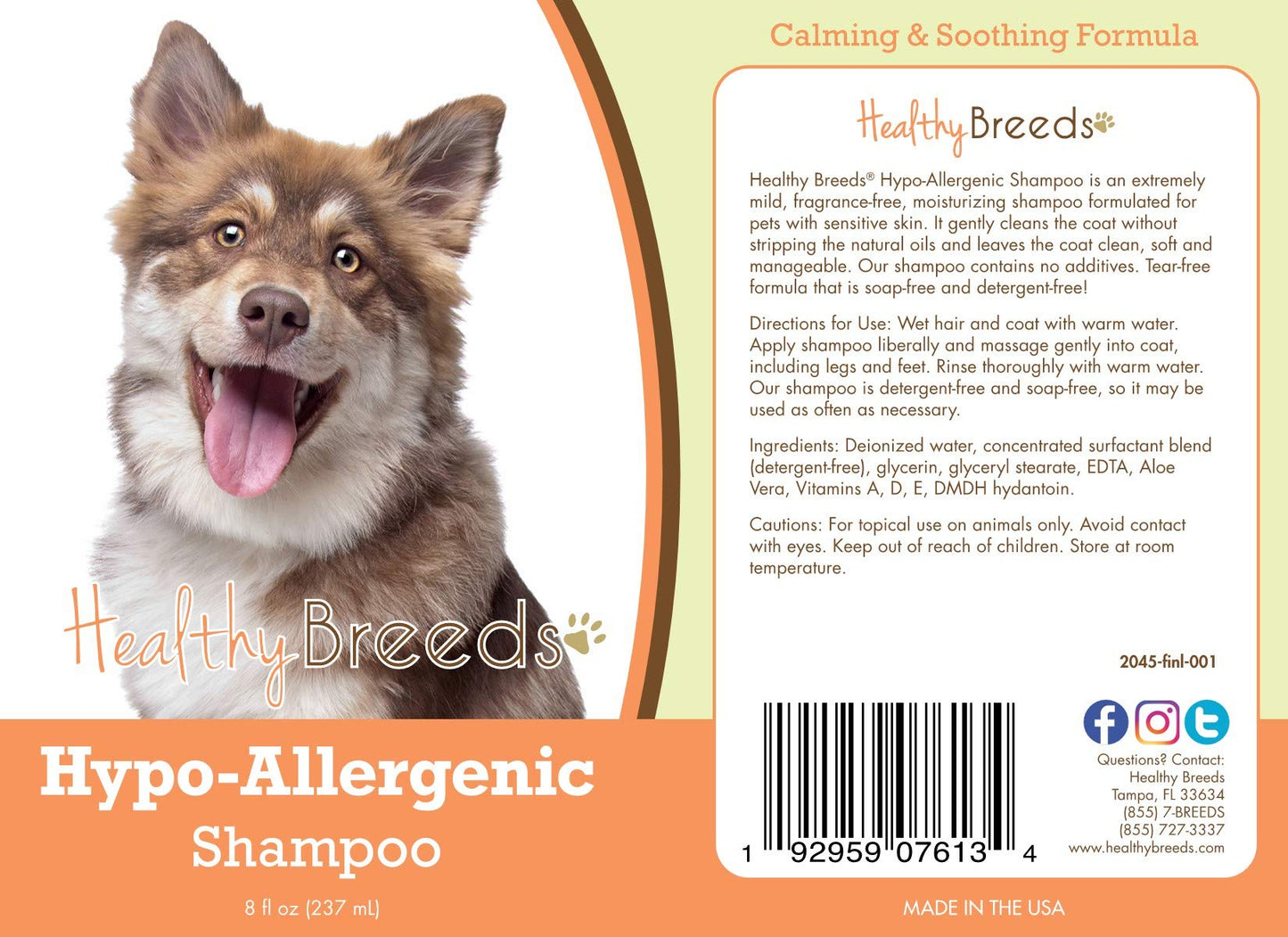 Healthy Breeds Finnish Lapphund Hypo-Allergenic Shampoo 8 oz