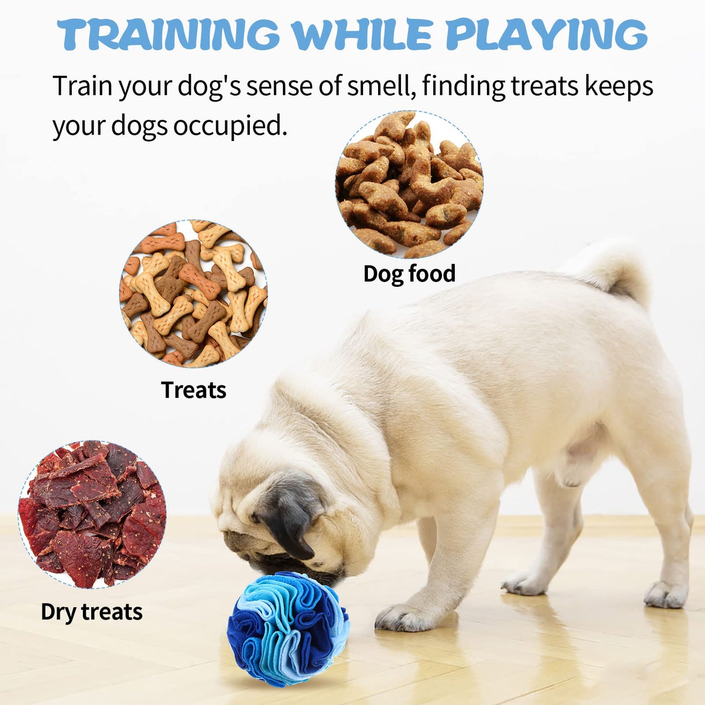 3 Pcs Snuffle Mat for Dogs - Interactive Dog Foraging Mat with Stress Relief and Anxiety Enhancement