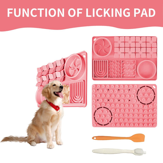 Lick Mat for Dogs with Suction Cups,Silicone Dog Lick Mat,Slow Feeder Bowl,Dog Puzzle Toy,Interactive Sniff Mat for Bored Puppies,Snuffle Mat for Pet Smell Training and Slow Eating