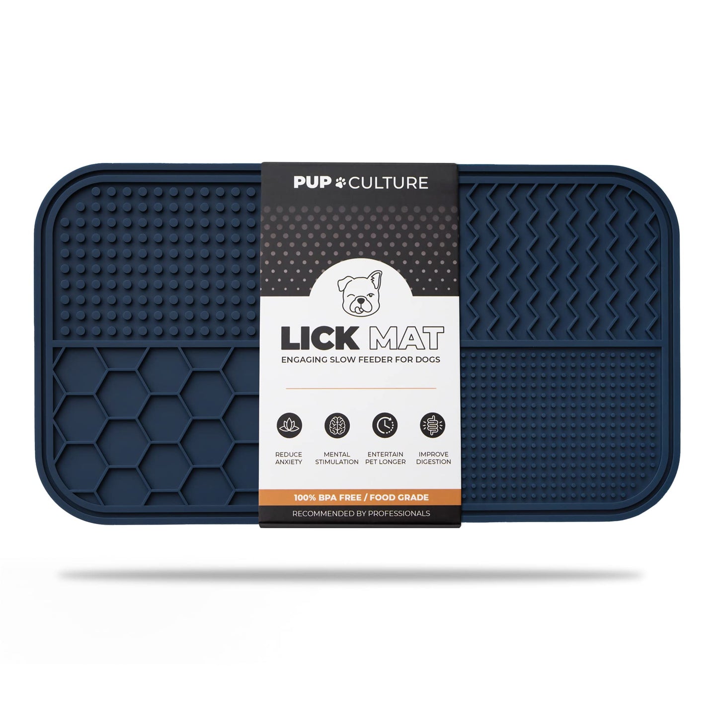Pup Culture Dog Lick Mat for Dogs, Feeding Pad for Anxious Pets Plus 4 Different Puzzles for Mental Stimulation for Dogs - Supports Mental, Dental, and Digestive Health, Bite Resistant and Heavy Duty
