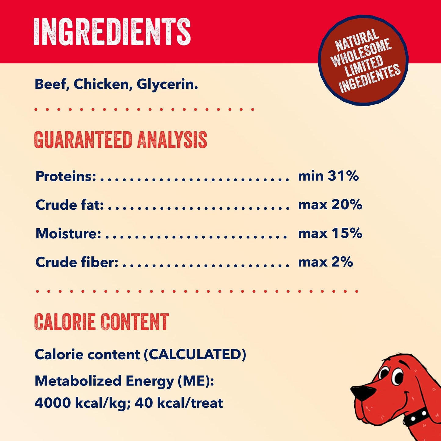 Clifford The Big Red Dog Soft Training Treats for Puppies and Dogs – Healthy, High Protein, Grain Free, Soft Puppy Treats for Small Dogs and Large – Real Beef Mini Burger Bites – 24oz
