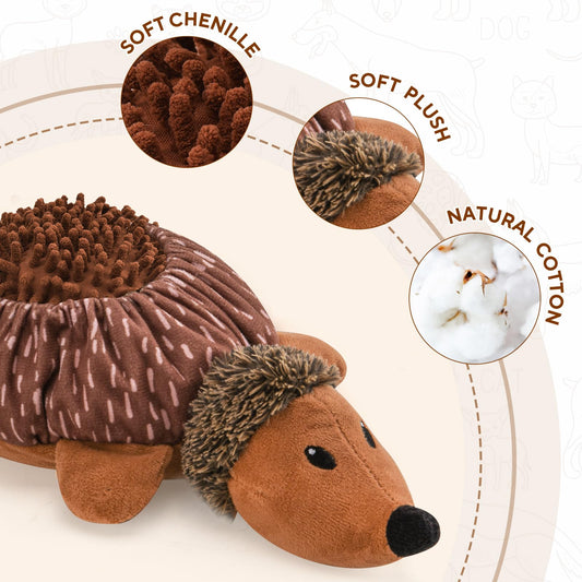 LIFLIX 2 in1 Interactive Hedgehog Dog Toy, Plush Dog Treat Puzzle Toy, Enrichment Toys for Puppy