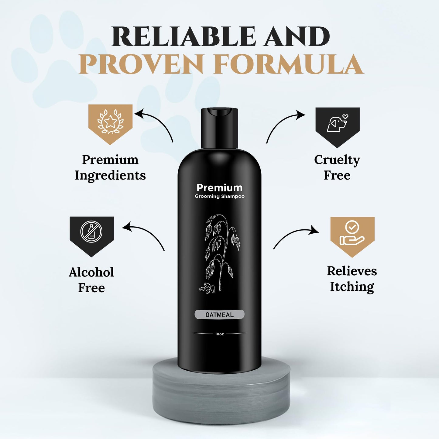 605Products - Natural Dog Shampoo for Itchy and Sensitive Skin, Puppy Shampoo and Odor Eliminator for Smelly Dogs and Puppies, Pet Shampoo and Deodorizer - Dog Bath Supplies (Oatmeal)