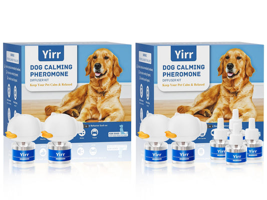 Yirr Dog Calming Diffuser, Dog Pheromones Calming Diffuser, Relaxing Pheromone for Dogs Relief Stress Anxiety Reduce Aggression Barking, Help Train Dog to Pee