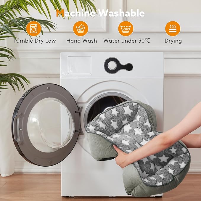 SIWA MARY Dog Bed Medium Size Dog,Waterproof Dog Sofa Beds,Comfort Dog Beds for Medium Dogs with Non-Slip Botttom,S Plus(25"x21"x8") Dark Grey