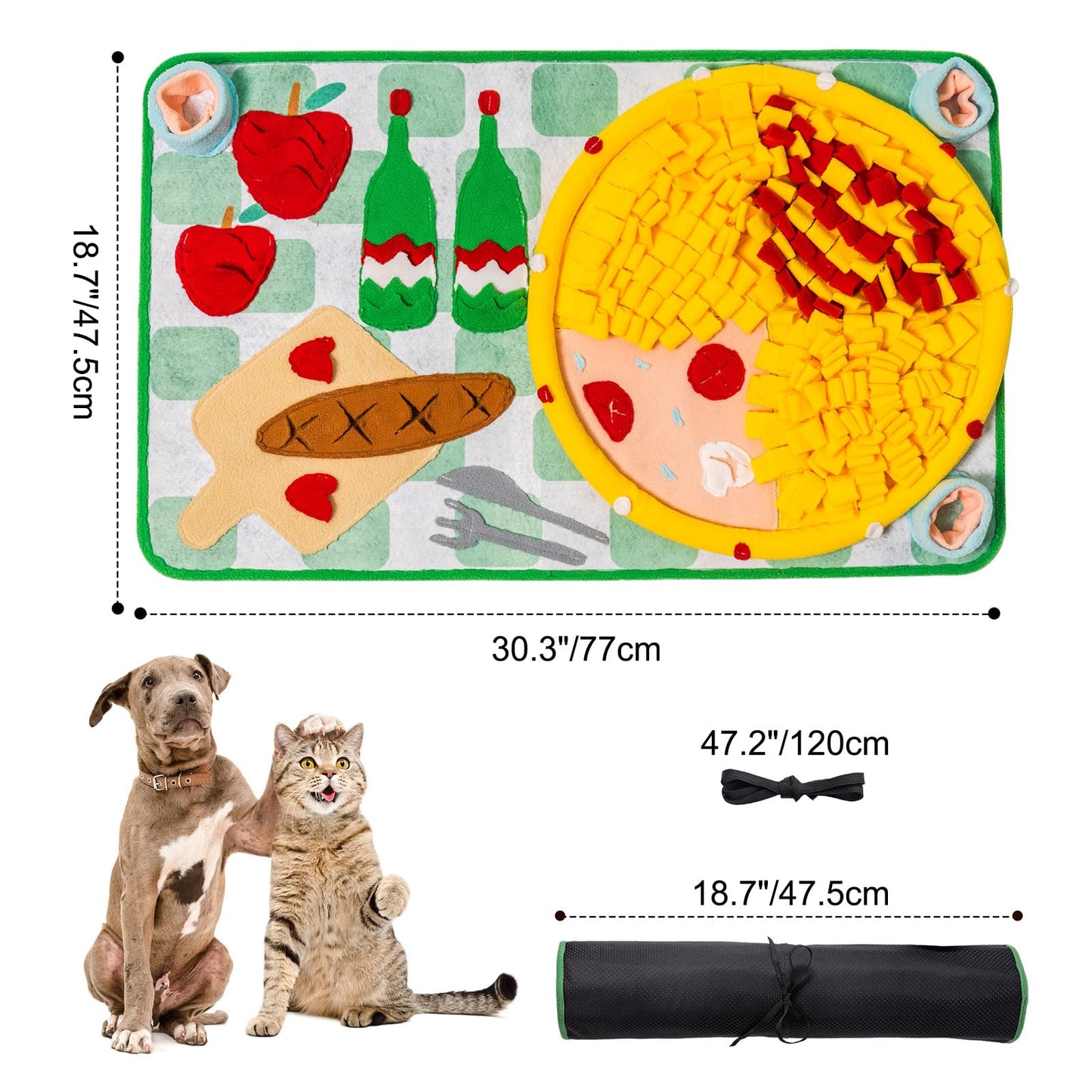 Snuffle Mat for Dogs - Encourages Natural Foraging Skills, Medium