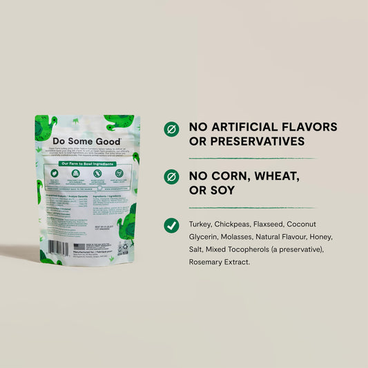 Open Farm, Dog Jerky Treats, Soft & Chewy Oven-Baked Jerky Strips Made with Ethically & Sustainably Sourced Ingredients, Protein Packed Dog Treats, Grain-Free Turkey Recipe, 5.6oz Pouch