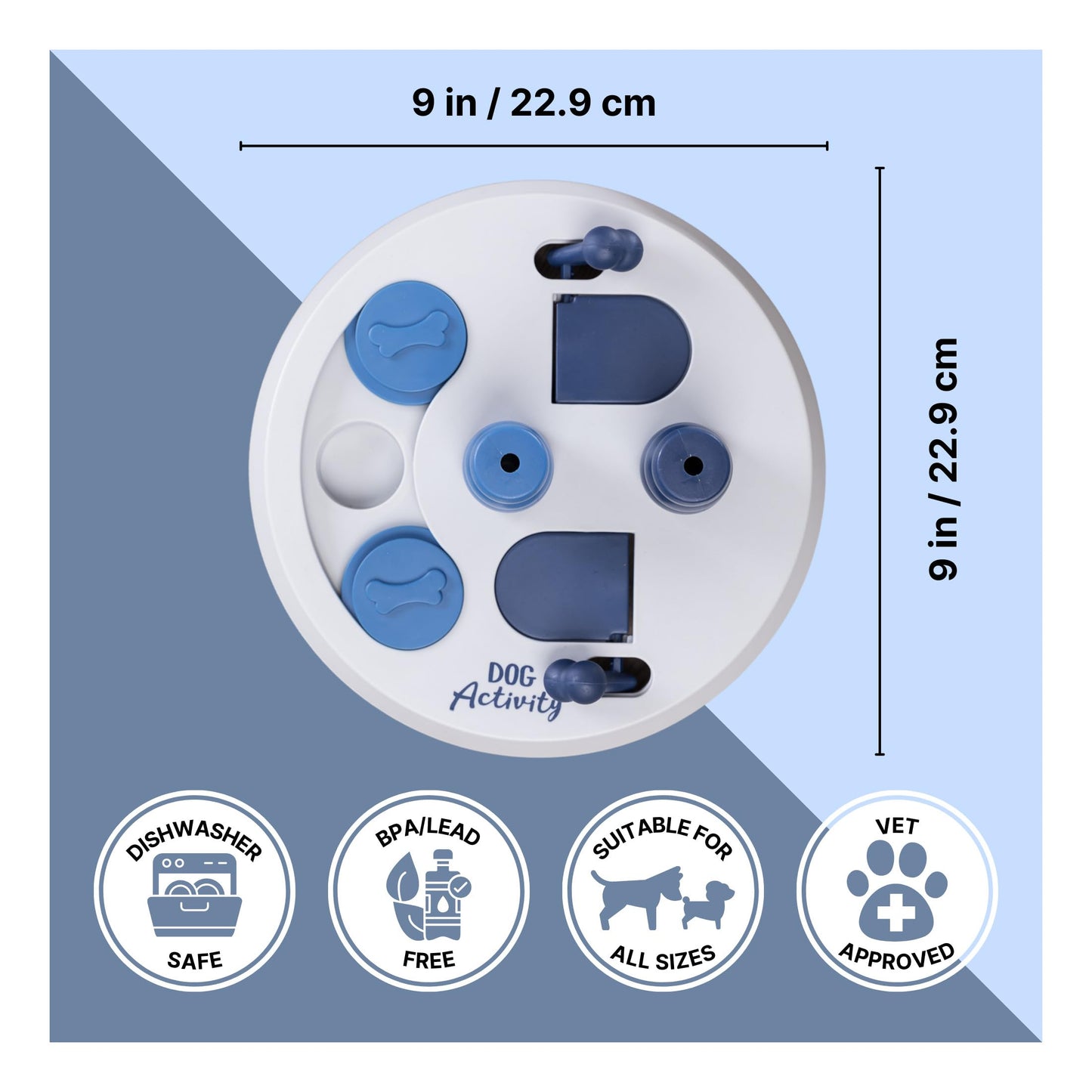 TRIXIE Flip Board Dog Enrichment Toy, Intermediate Level 2 Dog Puzzle, Interactive Treat Game for Small to Medium Breeds
