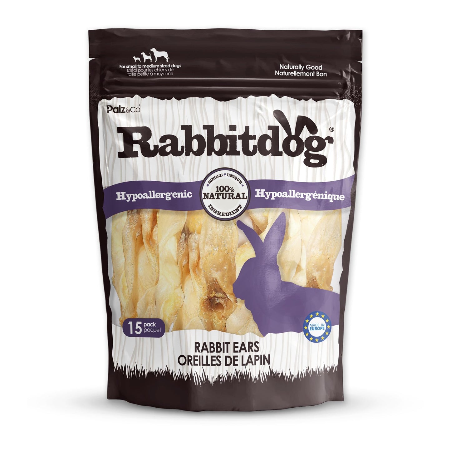 RabbitDog Rabbit Treat Variety Pack for Dogs – Ears (Without Fur), Jerky & Sausage - 100% Natural, Single Ingredient Dog Chews