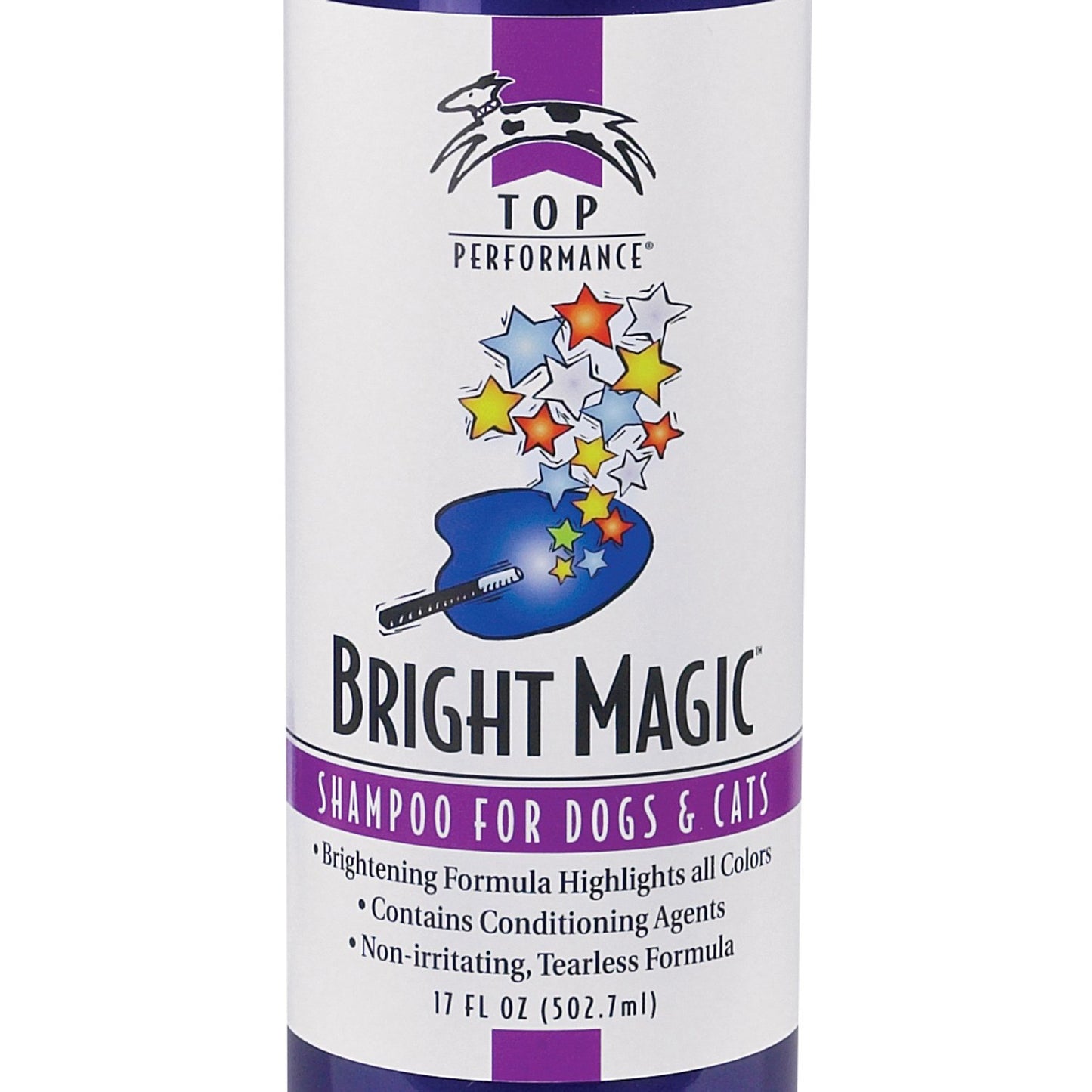 Top Performance Bright Magic Dog Shampoo and Cat Shampoo – Safe Formula for Bathing Puppies and Kittens in 17 Oz. Bottle