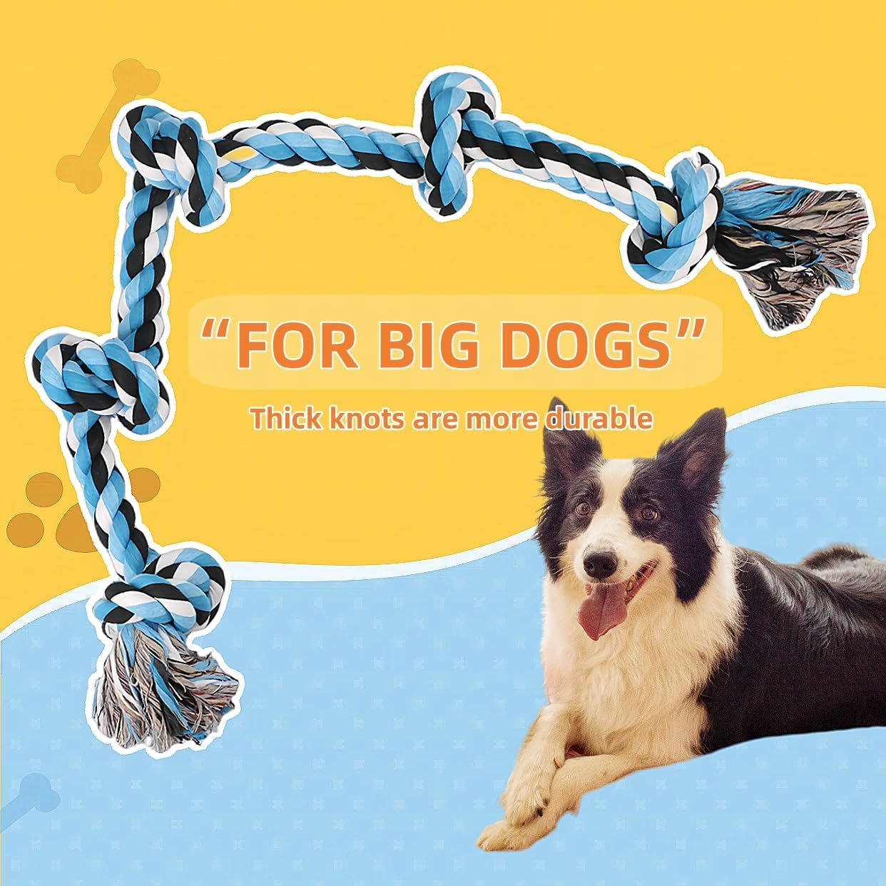 SOCOWVAKA Sharp Teeth Challenger Series-9 Pack Heavy Duty Dog Toy,Large Dog Toys for Aggressive Chewers,Indestructible Dog Toys,Dog Chew Toys,Dog Rope Toy,Dog Toys for Large Dogs and Medium Dogs