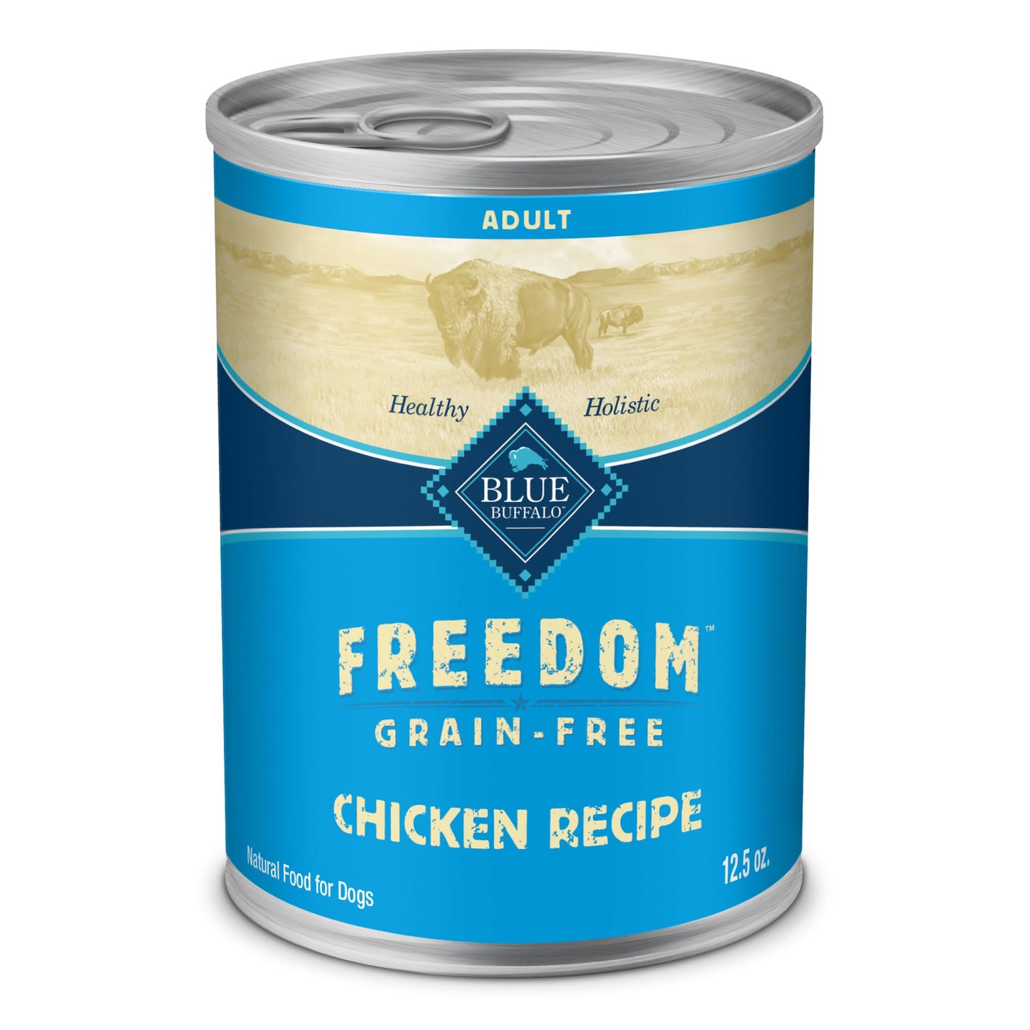 Blue Buffalo Freedom Grain-Free Wet Dog Food, Free of Glutens & Artificial Preservatives, Made with Natural Ingredients, Chicken Recipe, 12.5-oz. Cans (12 Count)