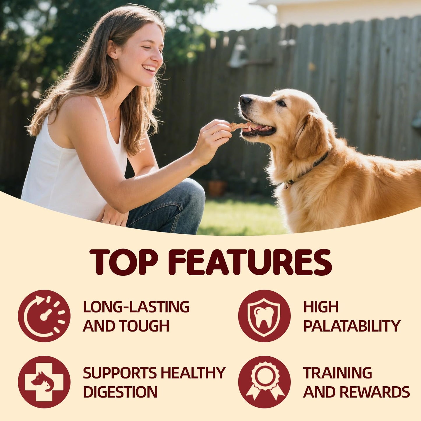 TailParty Turkey Tendons for Dogs, 4.23 oz, Small Dog Training Treats, Natural Long-Lasting Chew Snacks, High-Protein Beef Tendons, Healthy Hypoallergenic Puppy Bone(10 Units/Pack)