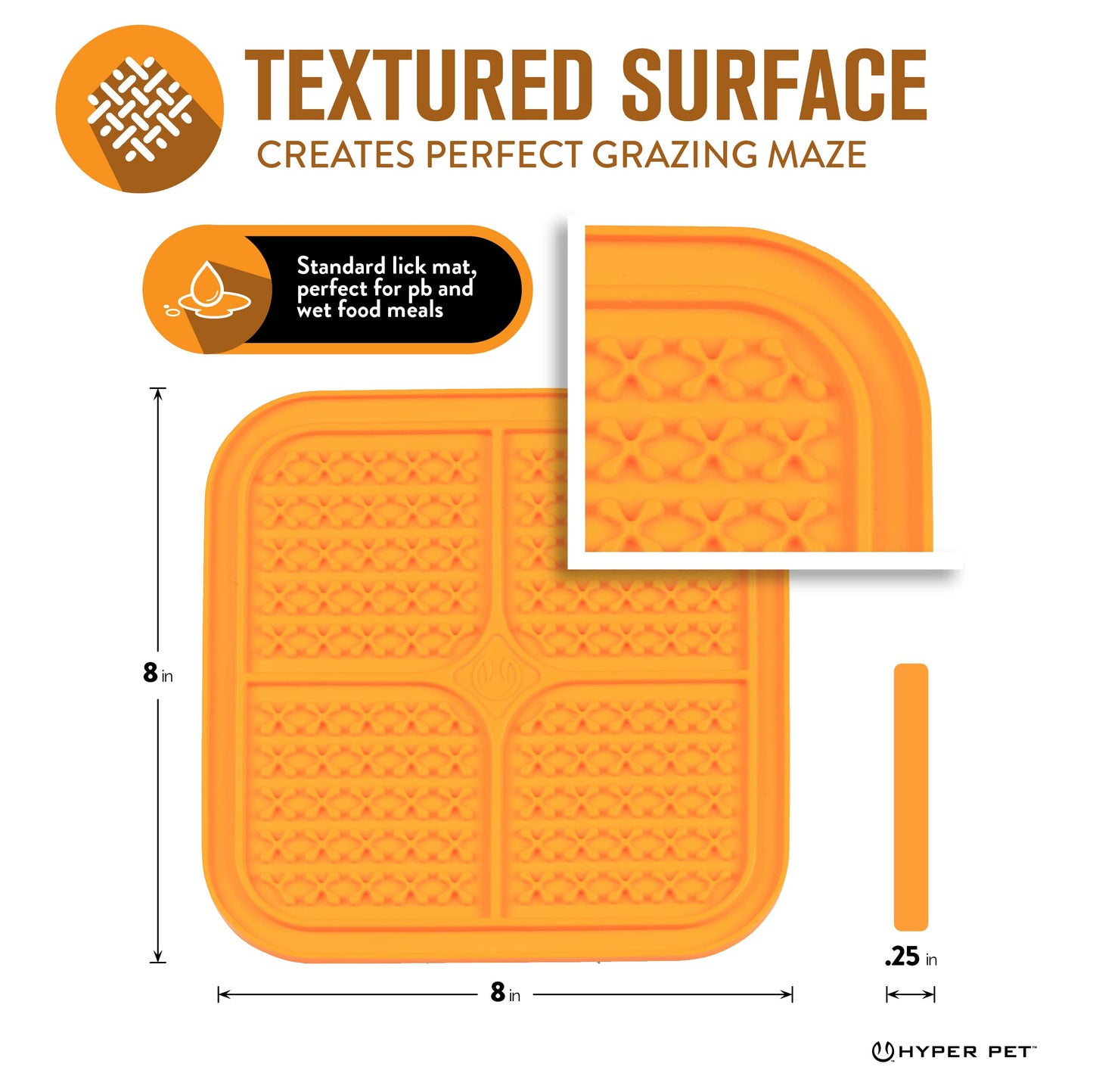 Hyper Pet IQ Treat Lick mat for Dogs, Dog Slow Feeder & Cat Lick mats | Great Alternative to Slow Feeder Bowls & Feeders | Perfect Dog Licking mat, Cat Puzzle & Enrichment Toys