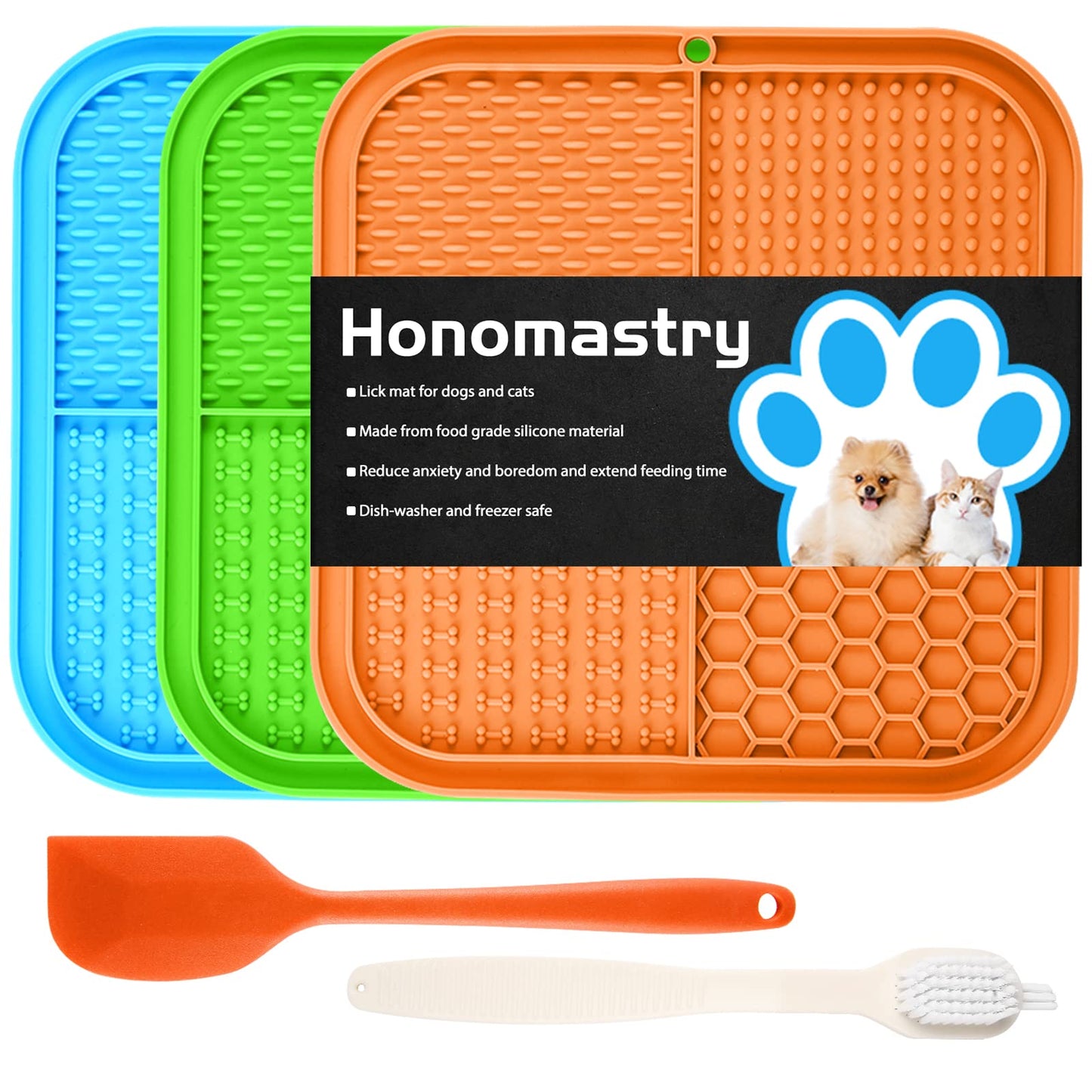 Lick Mat for Dogs, Premium Lick Pad with Suction Cups for Dog Anxiety Relief, Slow Feeder Dog Bowls, Bathing, Grooming and Training