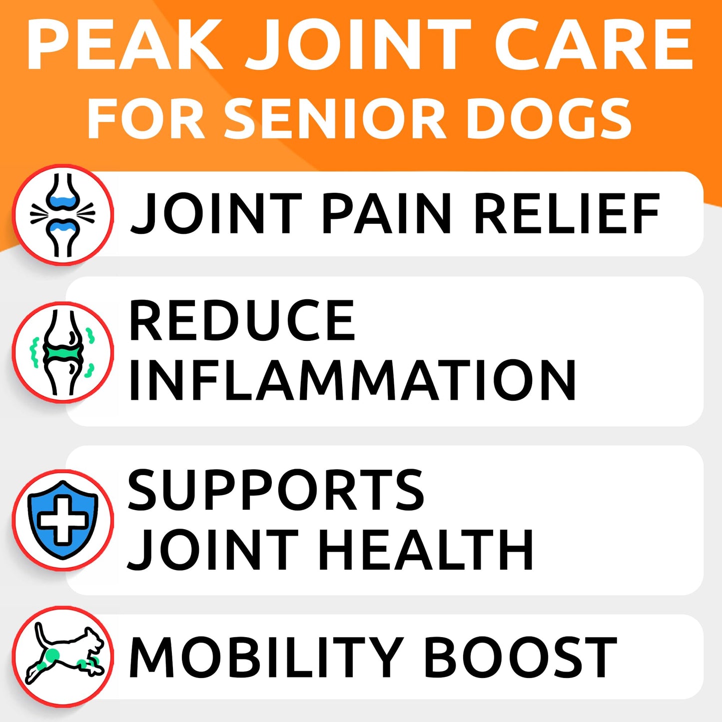 BARK&SPARK Senior Advanced Glucosamine Chondroitin for Dogs - Hip Joint Pain Relief - Old Dog Joint Chews Large & Small Breed - Hip Joint Chews Joint Health Care Treats - 120Ct