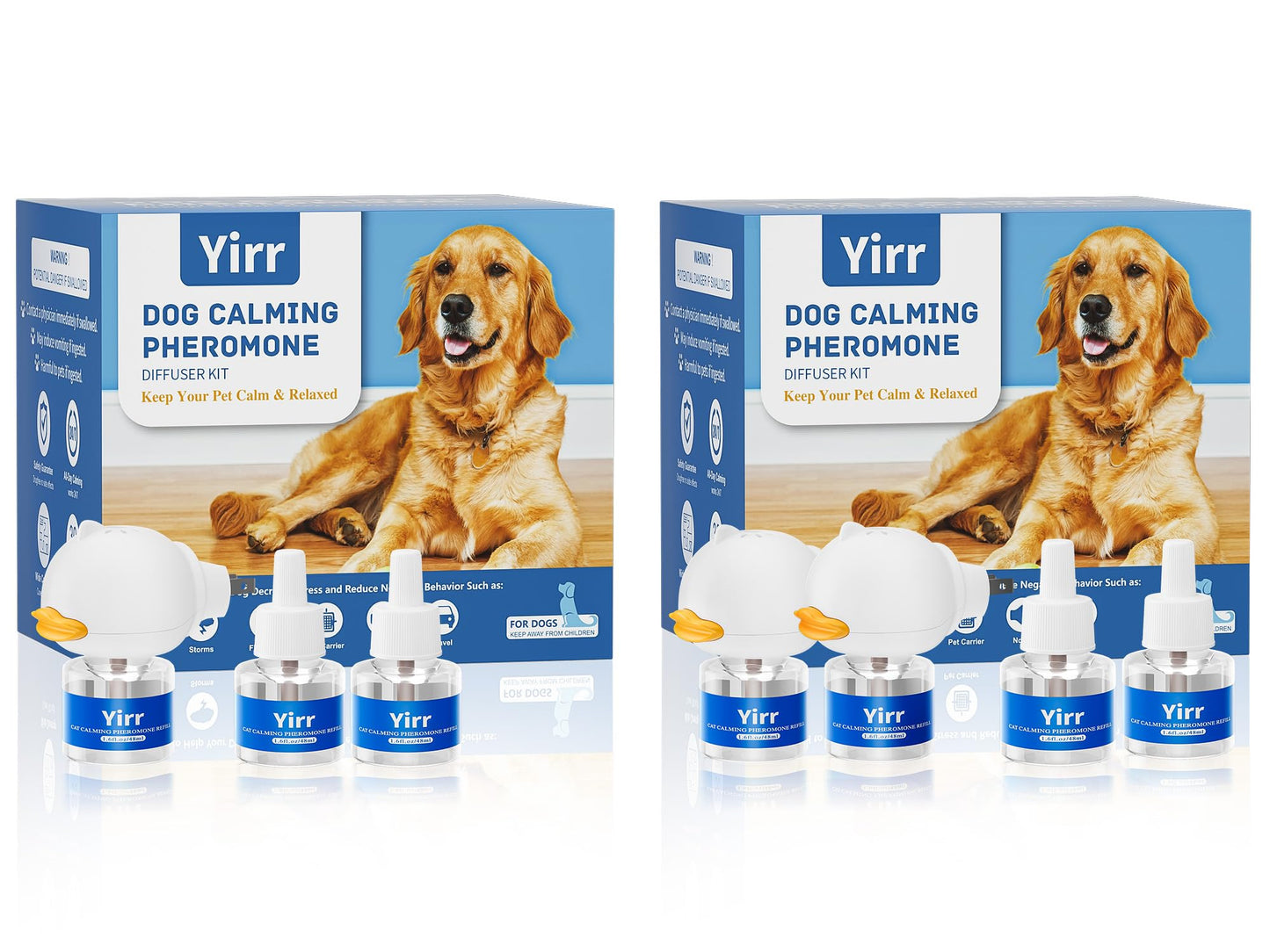 Yirr Dog Calming Diffuser, Dog Pheromones Calming Diffuser, Relaxing Pheromone for Dogs Relief Stress Anxiety Reduce Aggression Barking, Help Train Dog to Pee