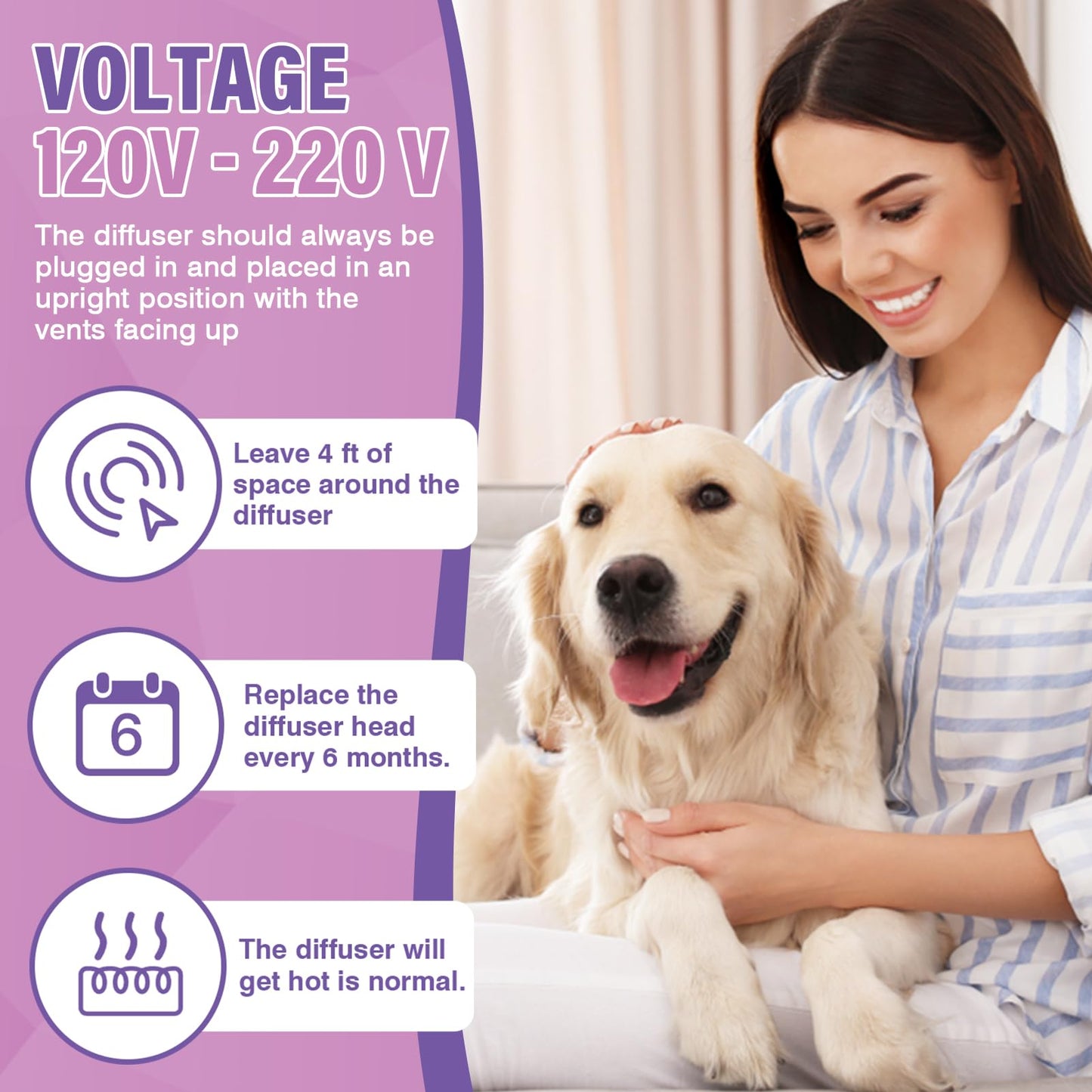 Dog Pheromones Calming Diffuser 3 In 1 Advanced Kit Appeasing Pheromone Diffuser to Calm Pet (1 Plug in+2 Pack 48ml Refill) for Anxiety Relieve Relief Reduce Aggression Fighting Stress (Tasteless)