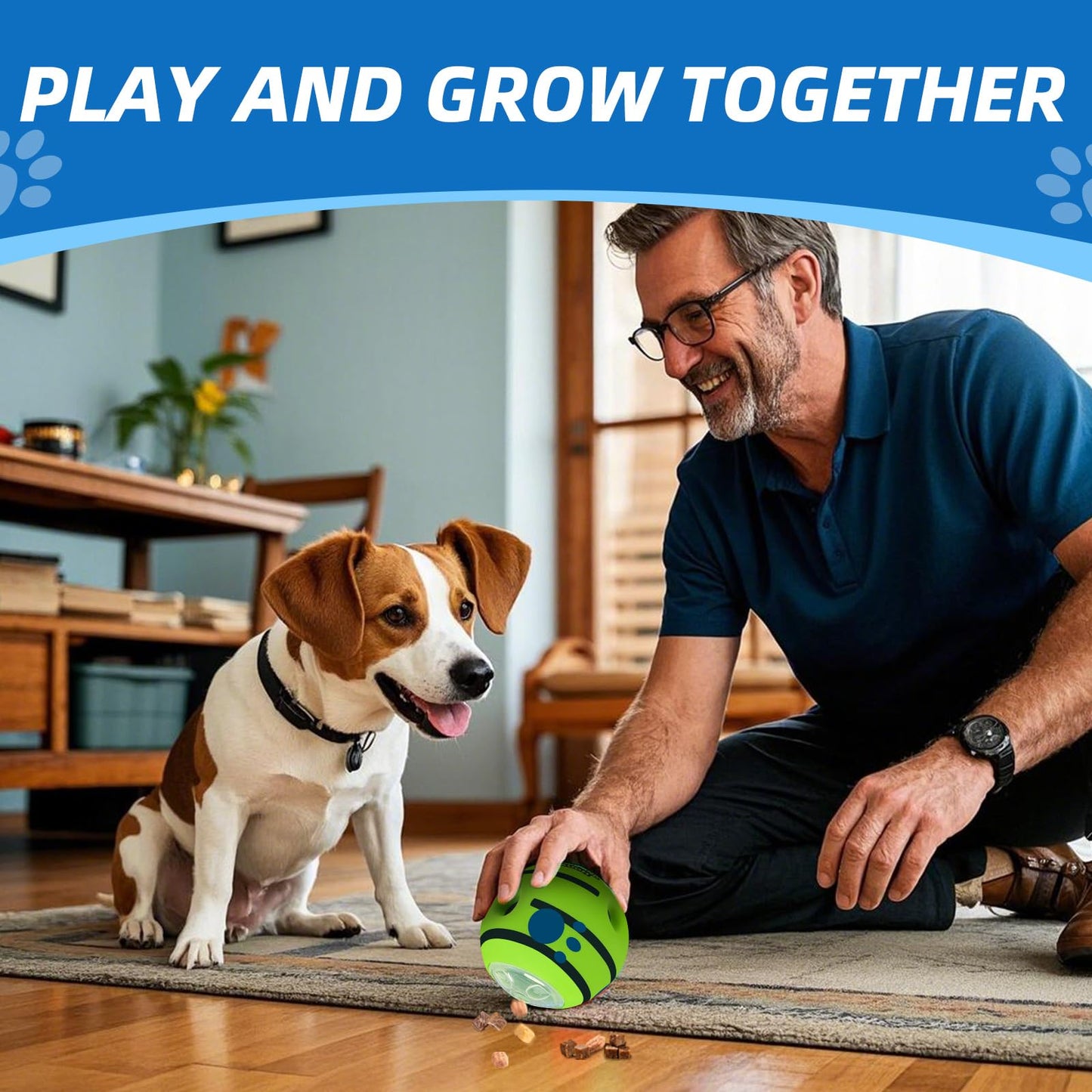 Interactive Puzzle Dog Treat Ball, Treat Dispensing Enrichment Dog Toys Ball, S, 3.14 in (8 cm)