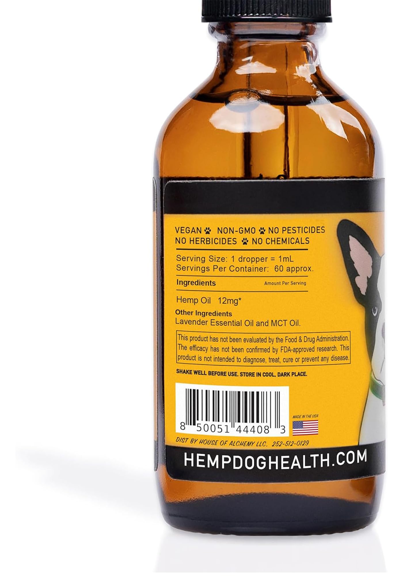 Hemp Dog Health Calm - Pet Hemp Oil for Dogs - Pet Stress Relief & Relaxation - Fireworks, Thunder, Travel, & Separation Support - Natural Dog Calming Drops