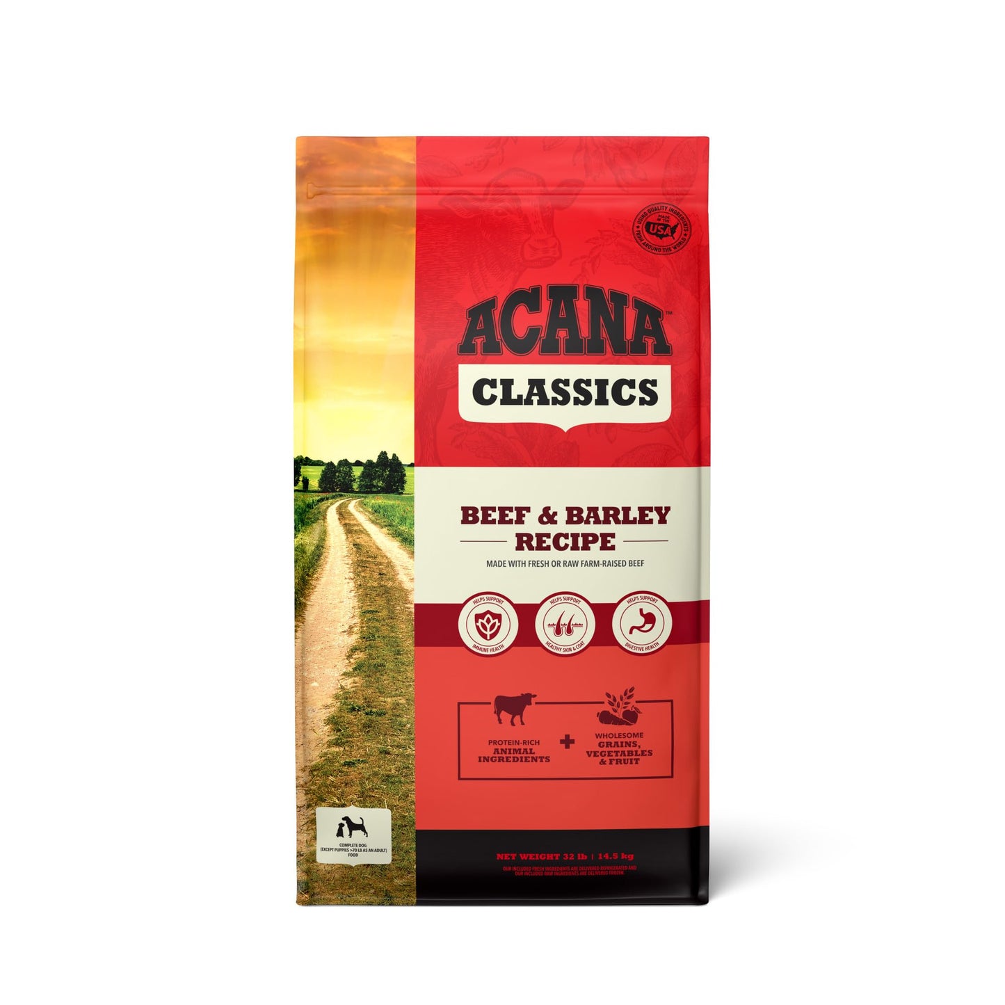 ACANA Classics Dry Dog Food Beef and Barley Recipe 32lb Bag